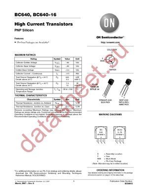 BC640ZL1G datasheet  